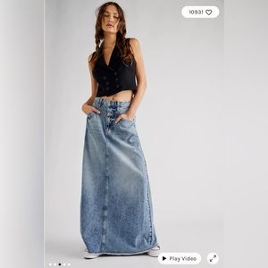 We The Free Come As You Are Denim Maxi Skirt